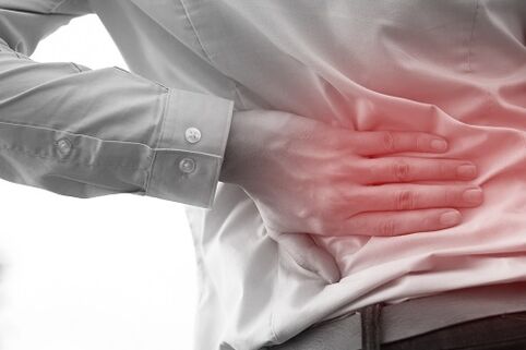 Back pain caused by local inflammation