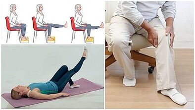 Therapeutic gymnastics with artery of knee joint