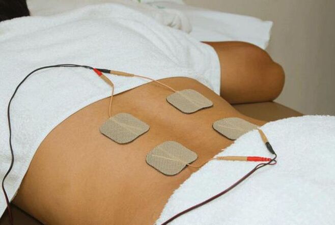 Electrophorezes for the treatment of thorakal osteocondrosis