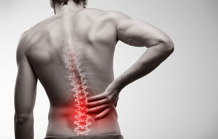back pain due to osteochondrosis